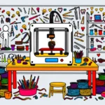 Deze afbeelding illustreert 3D-printen met meerdere kleuren en materialen: De regenboog van creativiteit